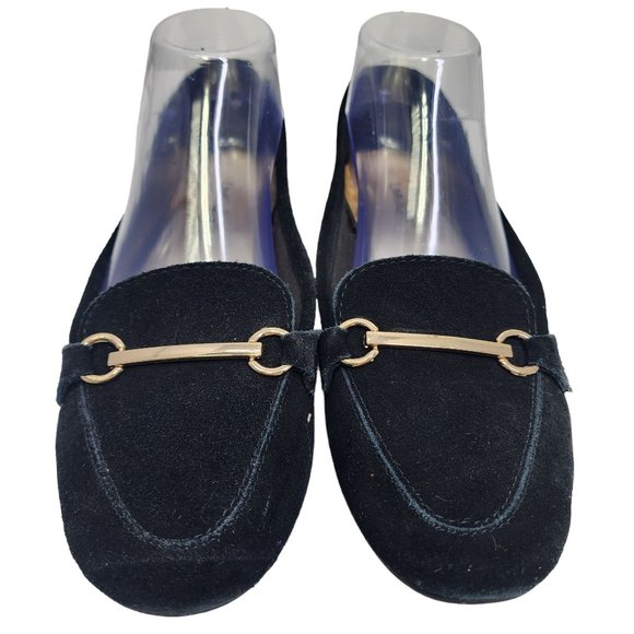 Limelight Faux Suede Loafers Women's Size 8 Black - Picture 3 of 11